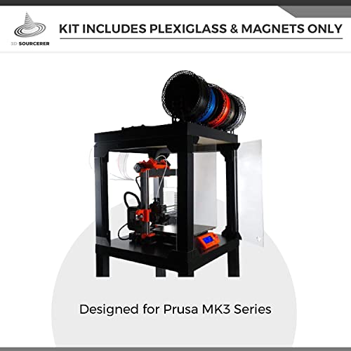 3D SOURCERER V2 Prusa IKEA Lack Plexiglass 3mm 5Pack Acrylic Kit for