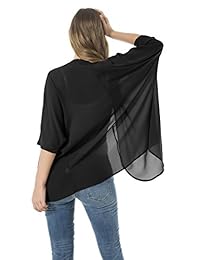 Kimono de gasa para dama, de manga corta, estilo casual