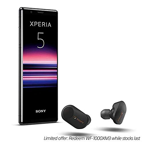 Buy Sony Xperia 5 - 6.1” FHD+ HDR OLED 21:9 Display, Triple-Camera-System  with Eye AF, 6GB RAM, 128GB Memory - Black + Limited offer: Redeem WF- 1000XM3 True Wireless Noise Cancelling Headphones –