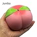 Trasfit 3.9” Jumbo Slow Rising Squishy Pink Peach, Kawaii Squishy Charms, Hand Pillow Toy, Stress Relief Toy