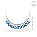 PLATO H Ocean Blue Drops Pendant Necklace with Swarovski Crystals Valentine's Day Gift for Her, 18