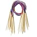 Seawhisper 20 Sizes Circular Knitting Needles Bamboo 2.0mm-12.0mm 80cm with Colored Plastic Tube (US needle size 0-17)
