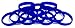 TheAwristocrat 1 Dozen Multi-Pack Blue Wristbands Bracelets Silicone Rubber - Select from a Variety of Colors (Blue, Youth (7