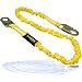 KwikSafety (Charlotte, NC) RATTLER 1 PACK (Internal Shock Absorber) Single Leg 6ft Safety Lanyard OSHA ANSI Fall Arrest Protection Equipment Snap Hooks Construction Arborist Roofing primary