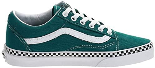 vans old skool checkerboard foxing quetzal green skate shoes