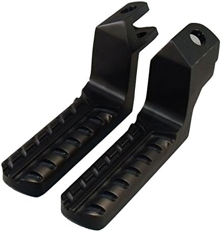 Knight Design Foot Peg Pair, Buell 1125R, 1125CR, Lowered 2 inches from stock, Sidetrax tread, front, black