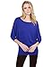 Women's Casual Solid Boat Neck Long Dolman Sleeve Top - Made in USA