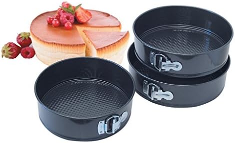 CybrTrayd RM-5903 3 Piece R&amp;M Spring Form Pan Set, Multicolor