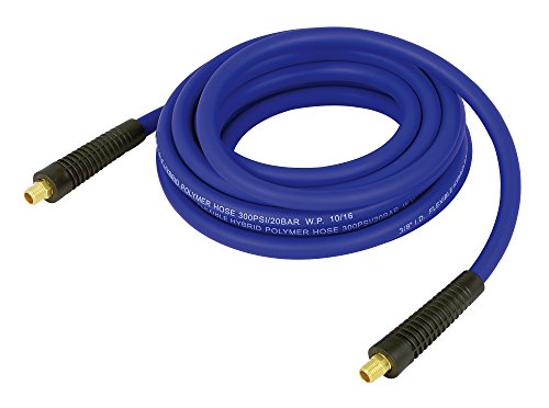 ReelWorks 19143501A Hybrid Polymer Flexible Air Compressor Hose, 3/8" x 50', 0.375" Inside Diameter
