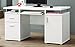 Coaster Home Furnishings Tracy Modern Contemporary 55-Inch 2-Drawer Home Office Computer Writing Desk Study Table with File Cabinet Storage Engineered Wood Eco-Friendly Laminate White 800108