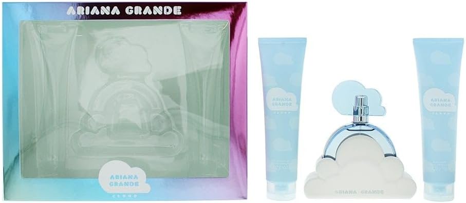 Ariana Grande Cloud 100ml Eau De Parfum 3 Pc Gift Set Body Souffle Shower Gel
