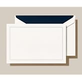 Crane &amp; Co. Navy-Blue Triple Hairline Correspondence Card &ndash; Premium Cotton Paper, Elegant Stationery for Personal &amp; Professional Notes, 25 Cards &amp; Envelopes.