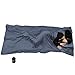 Browint Silk/Cotton Travel Sheet with Double Zippers, 87″x43″ Extra Wide Sleep Sack for Hotels, Lightweight Sleeping Bag Liner for Camping, Traveler Rectangular with Pillow Pocketthumb 2