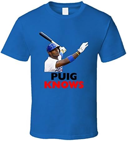 T-Shirt Bandit Yasiel Puig Bo Knows Style Los Angeles Baseball Dodger T Shirt S Royal Blue