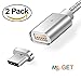 [2 Packs] USB Type-C Magnetic Cable.X Data. Magnetic Data-Charge Phone Cable, Nylon Braided Metal 3.3 FT Charging Data Sync Cord USB-C Connector Adapter for Charging and Data