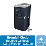 Brondell Circle Reverse Osmosis System, Under Sink, Black - 4 Stage RO Water Designer Chrome Faucet- Quick Change Filter, WQA Gold Seal-Certified