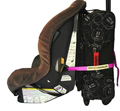 Car Seat Travel Strap by Tippy Traveler | Toddler Suitcase Travel Accessory, Pink
