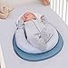 Lovyno Baby Bed Mattress,Head Support Portable Baby Bed Pillow for Newborn Baby and Infant Age 0-12 Months (Grey)
