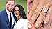 Metal Masters Co. Sterling Silver 925 Meghan Markle 14K Gold Plated Cushion Cubic Zirconia Wedding Engagement Ring
