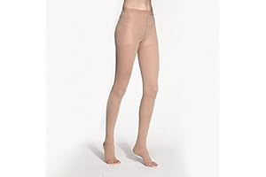 BriteLeafs Sheer Compression Pantyhose 15-20mmHg, Moderate Support, Open Toe