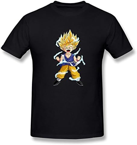 BBUYUXI Super Saiyan Goku Dragon Ball Z wallpaper Kid's Crew Neck T Shirt black L
