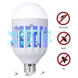 GLOUE E26 or E27 Bug Zapper Light Bulb 2 in 1 Mosquito Killer Lamp UV Led Electronic Insect & Fly Killer for Indoor and Outdoor