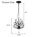 SEOL-Light 3-Light Vintage Crystal Branch Black Chandeliers Farmhouse Hanging Pendant Fixture for Closet,Entryway,Living Room,Dining Room,E12,120W,Hardwired;