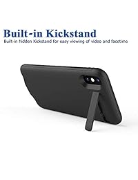 AUYOO   Carcasa para iPhone XS Max 5200 mAh, ultra fina, cargador para iPhone XS Max y funda de carga, portátil, recargable, extensible, para Apple iPhone XS Max (6,5 pulgadas), color negro