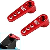 2PCS ShareGoo Metal 25T Servo Horn M3 Threads Steering Arm Server Rocker Adapter for Futaba Savox Power HD HSP Servos Motor 1/8 1/10 RC Car Truck,Red
