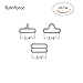 100 Sets Adjustable Bow Tie Hardware Clip Set, Metal Cravat Clip Hook Fastener for Necktie Strap (Silver)