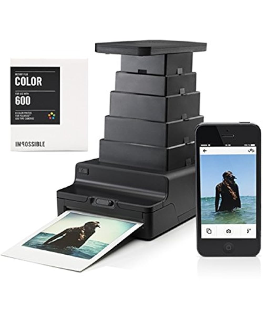 [해외] Impossible iPhone용 인스턴트 필름 프린터 IMPOSSIBLE INSTANT LAB BLACK PLUS ...