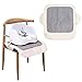 Funbliss Protect Booster Chair Cover,Extra Large Booster Chair Protector Cove,Seat Neat,Dining Chair Seat Cover for Booster Seat(Beige + Gray)