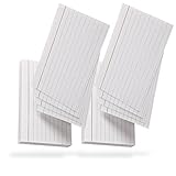 Oxford 3x5 Heavy Weight Ruled Index Card, White, 100 Count (63500), 2 Set of 100 total Of 200 Cards