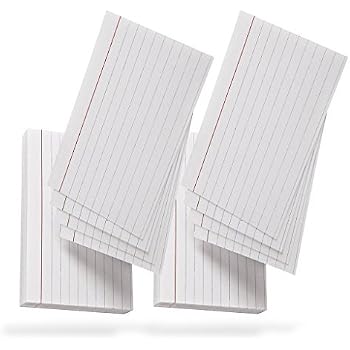 Magecubiku Heavy Weight Index Cards - 300 Count, 3x5 Inch, 5 Assorted Colors (60 Sheets Each), For Study & Organization