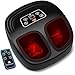 Shiatsu Foot Massager Machine with Heat - Electric Feet Massager Plantar Fasciitis Air Compression Deep Kneading Foot Massages for Neuropathy Muscle Relief Nerve Pain Therapy Spa (Black)
