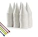 Snow Cone Cups and Spoon Straws, 400, 4 oz Snow-Cone Cups and 400 Straws