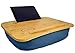Yogibo Traybo 2.0 Lap Desk, Bamboo Top Lap Desk With Pillow for Laptop Built in Slot for Tablet or Phone, Lap Pad for Working, Reading, Writing, Lap Board, Blue