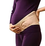 Pregnancy Support Belt,Breathable Pregnancy Support Maternity Belt Belly Brace, Belly Brace Velcro Attachments (light yellow)
