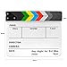 Jmkcoz Acrylic Film Clapboard Dry Erase Director Film Movie Clapper Board Cut Action Scene Clapper Board Slate with Colorful Sticks