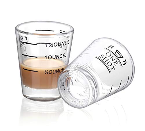 2 Glasses+Measuring+Liquid+Espresso+pack+45ml