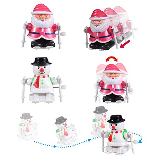 ThinkMax 24 Pack Christmas Wind Up Toys, Colorful Assorted Toys for Kids Christmas Party Favor Goody Bag Filler