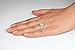 LAVUMO Women Wedding Engagement Bridal Set Rings Princess Cut Cubic Zirconia Her Band