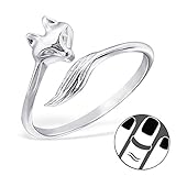 Pro Jewelry 925 Sterling Silver Fox Above Knuckle Ring Mid Finger Top 6587