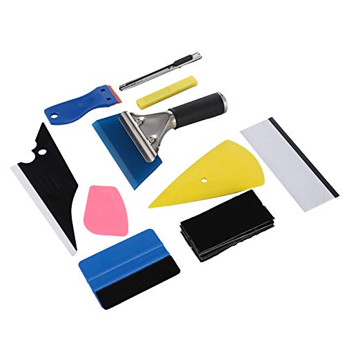 GISSVOGEEK Car Vinyl Wrap Tool Kit Vehicle Window Tint Kit with Squeegees, Scrapers, Film Cutter, Utility Knife and Blades - Thumbnail 2