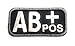 Blood Type Patches - Mil-Spec Monkey BLACK (AB POS)