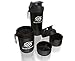 SmartShake Original Bottle, 20 oz Shaker Cup, Gunsmoke Black