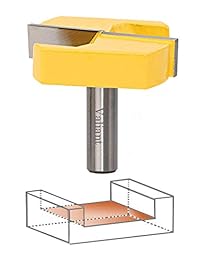 Valiant - Broca de limpieza de parte inferior para fresadora de madera de 2.5 in, para CNC o mesa, con punta de carburo, plancha de superficie, molienda