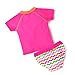 Baby Toddler Girl Swimsuit Set Kid Two Pieces Swimwear Rash Guard Pink 6t