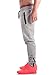 Ouber Men's Fitted Jogger Pants Gym Workout Running Sweatpants with Zipper Bottom (Gray,M)
