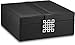 Glenor Co Watch Box for Women - 6 Slot Classic Watch Case Display Organizer, with Modern Buckle Closure for Womens Jewelry Watches, Women's Storage Boxes Holder Boasts Large Mirror - PU Leather Black